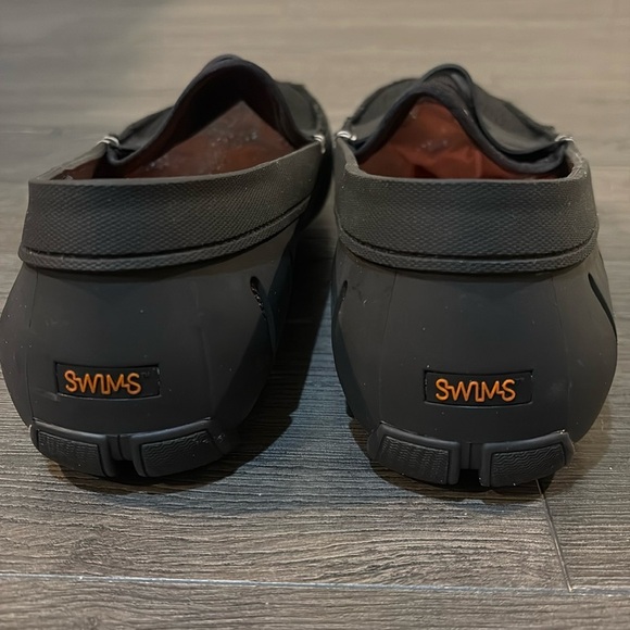 SWIMS Men’s Penny Loafers Slip-on Moccasin/Deck Shoes Size 10.5 Black/Orange - Picture 8 of 12